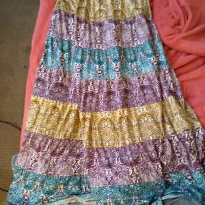 Multicolor Bohemian Maxi Skirt